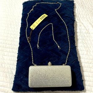 Silver evening bag. NWT